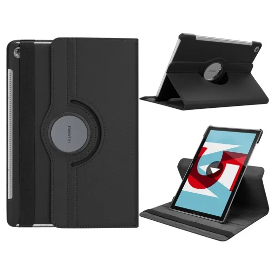 Litchi Grain 360 Rotary Stand Case for Huawei MediaPad M5 10.8-inch - Melns - sāniski atverams maciņš ar stendu (ādas maks, grāmatiņa, leather book wallet case cover stand) Litchi Grain 360 Rotary Stand Case for Huawei MediaPad M5 10.8-inch - Melns - sāniski atverams maciņš ar stendu (ādas maks, grāmatiņa, leather book wallet case cover stand)
