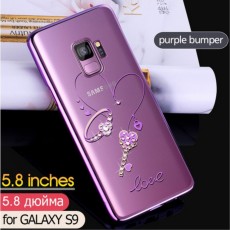 KINGXBAR Swarovski Plated Hard Case priekš Samsung Galaxy S9 G960 - Ring and Magic Stick - plastikāta apvalks (bampers, vāciņš, lim TPU case cover, bumper)