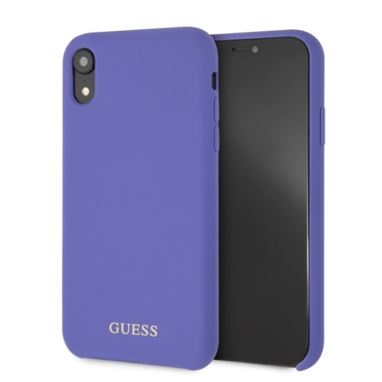 Guess Silicone series GUHCI61LSGLUV priekš Apple iPhone XR - Violets - silikona aizmugures apvalks (bampers, vāciņš, slim TPU case cover, bumper)