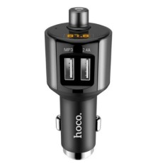 Hoco E19 Smart Car Wireless FM Transmitter ar Bluetooth V4.2 JL 12/24V Dual USB 2.4A - USB FM Transmiteris un auto lādētājs, MP3 Audio atskaņotājs