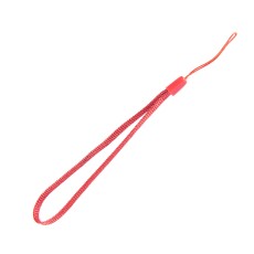 Auduma roku lenta ar plastikāta karabīni - Sarkana (īsa)