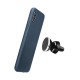 Forcell Soft Magnet Case (Microfiber) для Apple iPhone XS Max - Синий - матовая силиконовая накладка / бампер с металлической пластиной (крышка чехол, slim TPU silicone cover shell, bumper)