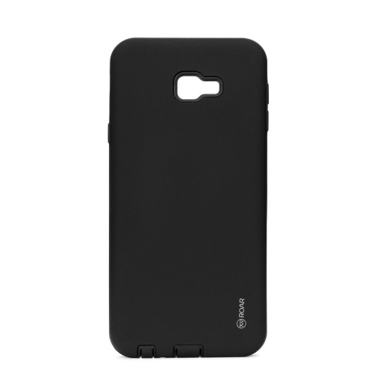 RoarKorea Rico Armor Back Case priekš Samsung Galaxy J4 Plus (2018) J415 - Melns - triecienizturīgs silikona aizmugures apvalks (bampers, vāciņš, slim TPU silicone case shell cover, bumper)