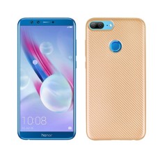 Etui Carbon Fiber TPU Case priekš Huawei Honor 9 Lite - Zelts - silikona aizmugures apvalks (bampers, vāciņš, slim back cover, bumper)