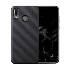 Etui Carbon Fiber TPU Case priekš Huawei Honor Play - Melns - silikona aizmugures apvalks (bampers, vāciņš, slim back cover, bumper)
