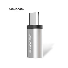 Usams TCTMIC01 (US-SJ021) Adapter microUSB Female to Type-C 3.1 Male - Pelēks - adapteris telefoniem vai planšetdatoriem ar Type C ieeju / konektoru
