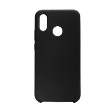 Forcell Silicone Case (Microfiber Soft Touch) priekš Huawei P20 Lite - Melns - matēts silikona apvalks (bampers, vāciņš, slim TPU silicone cover shell, bumper)