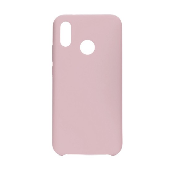 Forcell Silicone Case (Microfiber Soft Touch) priekš Huawei P20 Lite - Rozā - matēts silikona apvalks (bampers, vāciņš, slim TPU silicone cover shell, bumper)