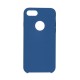 Forcell Silicone Case (Microfiber Soft Touch) priekš Apple iPhone 8 - Tumši Zils (ar izgriezumu) - matēts silikona apvalks (bampers, vāciņš, slim TPU silicone cover shell, bumper)