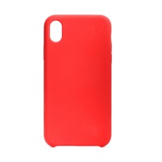 Forcell Silicone Case (Microfiber Soft Touch) priekš Apple iPhone XS Max - Sarkans - matēts silikona apvalks (bampers, vāciņš, slim TPU silicone cover shell, bumper)