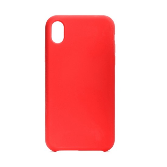 Forcell Silicone Case (Microfiber Soft Touch) для Apple iPhone XS Max - Красный - матовая силиконовая накладка / бампер (крышка чехол, slim TPU silicone cover shell, bumper)
