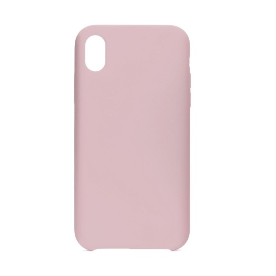 Forcell Silicone Case (Microfiber Soft Touch) priekš Apple iPhone XS Max - Rozā - matēts silikona apvalks (bampers, vāciņš, slim TPU silicone cover shell, bumper)