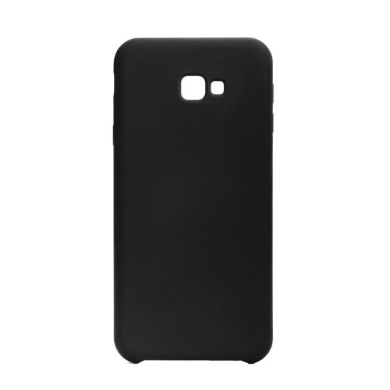 Forcell Silicone Case (Microfiber Soft Touch) priekš Samsung Galaxy J4 Plus (2018) J415 - Melns - matēts silikona apvalks (bampers, vāciņš, slim TPU silicone cover shell, bumper)