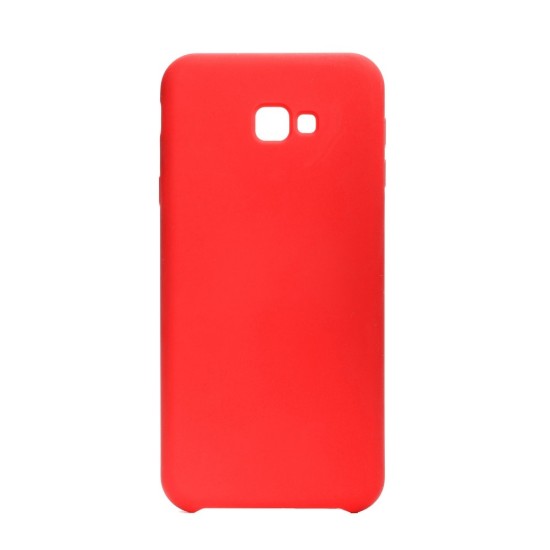 Forcell Silicone Case (Microfiber Soft Touch) priekš Samsung Galaxy J4 Plus (2018) J415 - Sarkans - matēts silikona apvalks (bampers, vāciņš, slim TPU silicone cover shell, bumper)