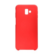 Forcell Silicone Case (Microfiber Soft Touch) priekš Samsung Galaxy J6 Plus (2018) J610 - Sarkans - matēts silikona apvalks (bampers, vāciņš, slim TPU silicone cover shell, bumper)