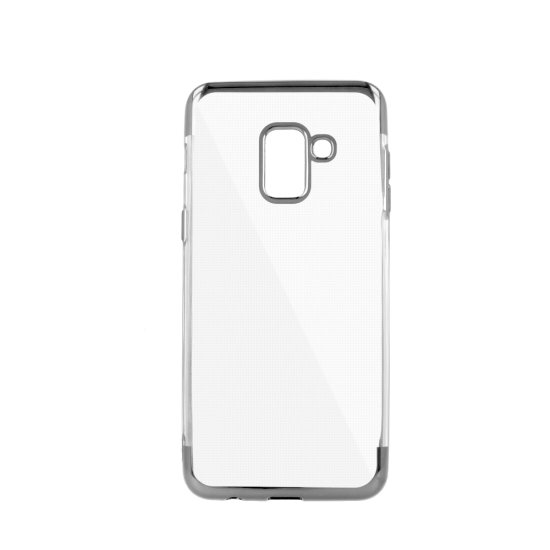 Plating Soft TPU Back Case priekš Samsung Galaxy J4 Plus J415 - Sudrabains - silikona aizmugures apvalks (bampers, vāciņš, slim TPU silicone case shell cover, bumper)