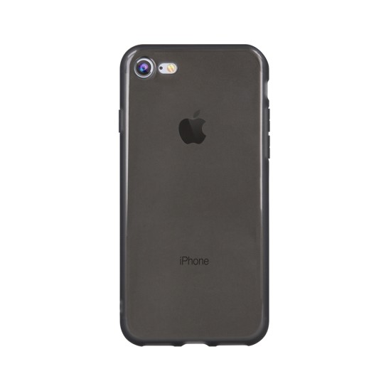 Matt Frame TPU Back Case priekš Apple iPhone 6 Plus / 6S Plus - Melns - matēts silikona aizmugures apvalks (bampers, vāciņš, slim silicone cover, bumper shell)