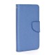 Leather Case Fancy Book Universal Silicone priekš telefoniem ar ekrānu izmēru 5.3 - 5.8 inch - Zils - universāls sāniski atverams maciņš ar stendu (ādas maks, grāmatiņa, leather book wallet case cover stand)