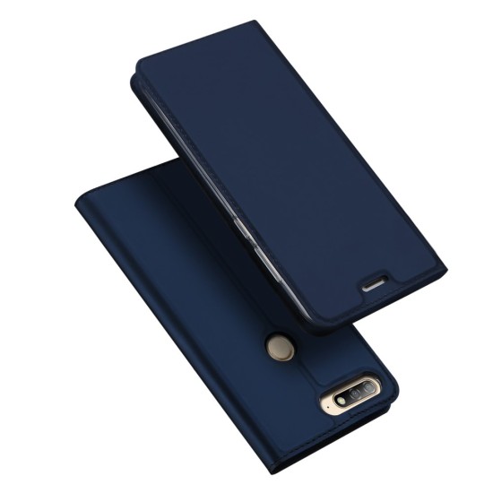 Dux Ducis Skin Pro series priekš Huawei Honor 7A / Y6 Prime (2018) - Tumši Zils - sāniski atverams maciņš ar magnētu un stendu (ādas maks, grāmatiņa, leather book wallet case cover stand)