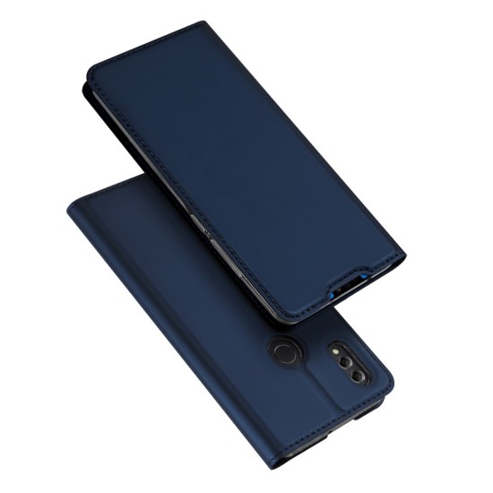 Dux Ducis Skin Pro series priekš Huawei Honor 8X - Tumši Zils - sāniski atverams maciņš ar magnētu un stendu (ādas maks, grāmatiņa, leather book wallet case cover stand)