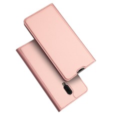 Dux Ducis Skin Pro series priekš OnePlus 6T - Rozā Zelts - sāniski atverams maciņš ar magnētu un stendu (ādas maks, grāmatiņa, leather book wallet case cover stand)