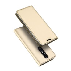 Dux Ducis Skin Pro series priekš Nokia 3.1 Plus (2018) - Zelts - sāniski atverams maciņš ar magnētu un stendu (ādas maks, grāmatiņa, leather book wallet case cover stand)