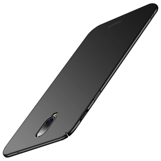MOFI Shield Slim Plastic Phone Casing priekš OnePlus 6T - Melns - matēts plastikas aizmugures apvalks (bampers, vāciņš, slim silicone cover shell, bumper)