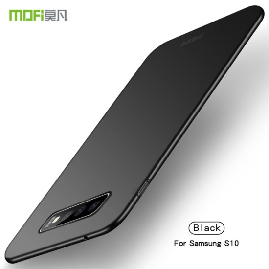 MOFI Shield Slim Plastic Phone Casing priekš Samsung Galaxy S10 G973 - Melns - matēts plastikas aizmugures apvalks (bampers, vāciņš, slim silicone cover shell, bumper)