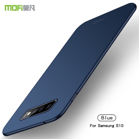 MOFI Shield Slim Plastic Phone Casing priekš Samsung Galaxy S10 G973 - Zils - matēts plastikas aizmugures apvalks (bampers, vāciņš, slim silicone cover shell, bumper)