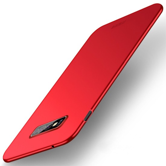 MOFI Shield Slim Plastic Phone Casing priekš Samsung Galaxy S10e / S10e EE G970 - Sarkans - matēts plastikas aizmugures apvalks (bampers, vāciņš, slim silicone cover shell, bumper)