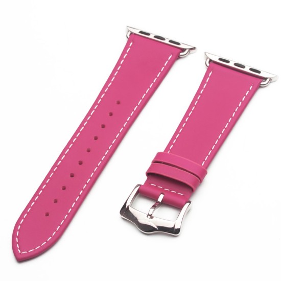 QIALINO Top Layer Cowhide Leather Strap для Apple Watch 38 / 40 / 41 mm - Розовый - ремешок для часов из натуральной кожи