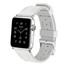 Soft Silicone Wrist Strap priekš Apple Watch 38 / 40 / 41 mm / Series 10 / 11 (42mm) - Balts - silikona siksniņas (jostas) priekš pulksteņiem