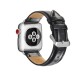 Top Layer Crazy Horse Texture Cowhide Leather Watch Band priekš Apple Watch 42 / 44 / 45 mm / Ultra 49 mm - Melns - dabīgas ādas siksniņas (jostas) priekš pulksteņiem