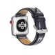 Top Layer Crazy Horse Texture Cowhide Leather Watch Band priekš Apple Watch 42 / 44 / 45 mm / Ultra 49 mm - Zils - dabīgas ādas siksniņas (jostas) priekš pulksteņiem