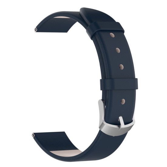 20mm Genuine Leather Watch Band - Tumši Zils - dabīgas ādas siksniņas (jostas) priekš pulksteņiem