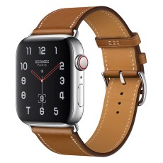 Genuine Leather Watch Wrist Bracelet priekš Apple Watch 42 / 44 / 45 / 46mm / Ultra 49 mm - Brūns - dabīgas ādas siksniņas (jostas) priekš pulksteņiem
