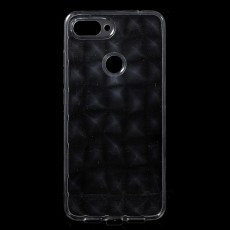 3D Diamond Back Case priekš Xiaomi Mi 8 Lite - Caurspīdīgs - silikona aizmugures apvalks (bampers, vāciņš, ultra slim TPU silicone case cover, bumper)
