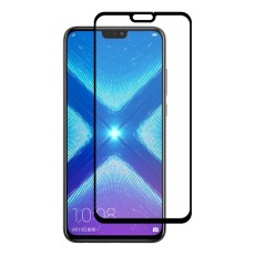 HAT PRINCE Full Glue Full Size Tempered Glass Screen Protector priekš Huawei Honor 8X - Melns - Ekrāna Aizsargstikls / Bruņota Stikla Aizsargplēve (Full screen size curved)