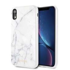 Guess Marble series GUHCI61HYMAWH priekš Apple iPhone XR - Balts - silikona aizmugures apvalks (bampers, vāciņš, slim TPU case cover, bumper)