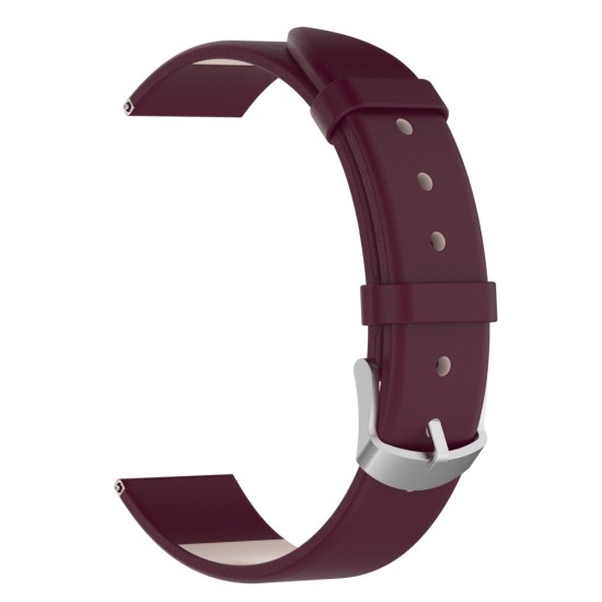 20mm Genuine Leather Watch Band - Bordo - dabīgas ādas siksniņas (jostas) priekš pulksteņiem