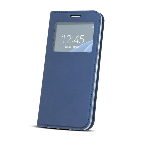 Smart Look Case priekš Huawei P30 - Zils - sāniski atverams maciņš ar stendu un lodziņu (ādas maks, grāmatiņa, leather book wallet case cover stand)