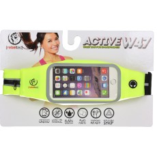 Rebeltec Active W47 Waist Case Waterproof Universāla Fitnesa un Skriešanas jostas somiņa priekš viedtālruņiem ar 4.7-inch ekrānu - Salātkrāsas - Universāls maks ietvars - Sporta futlāris jostas soma fitnesam saite