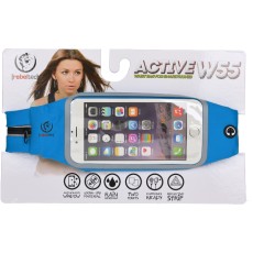 Rebeltec Active W55 Waist Case Waterproof Universāla Fitnesa un Skriešanas jostas somiņa priekš viedtālruņiem ar 5.5-inch ekrānu - Zils - Universāls maks ietvars - Sporta futlāris jostas soma fitnesam saite