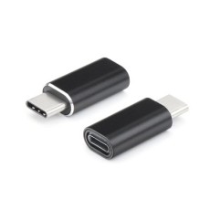 Adapter Lightning iPhone Female to Type-C Male (nav savietojams ar iPhone 15 sērijas telefoniem) - Melns - adapteris telefoniem vai planšetdatoriem ar Type C ieeju / konektoru