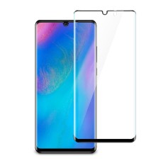 ESR 5D Full Coverage Full Glue (with Frame) Tempered Glass protector priekš Huawei P30 - Melns - Ekrāna Aizsargstikls / Bruņota Stikla Aizsargplēve