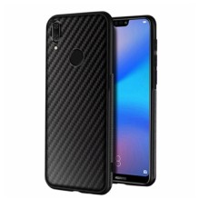 Etui Carbon Fiber TPU Case priekš Samsung Galaxy A50 / A50 EE A505 / A30s A307 - Melns - silikona aizmugures apvalks (bampers, vāciņš, slim back cover, bumper)