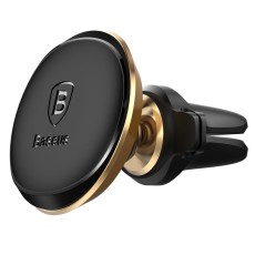 Baseus Magnetic Air Vent Car Mount Holder with Cable Clip 360 Degree Rotation - Zelts - Universāls stiprinājums turētājs auto ventilācijas režģa