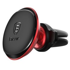 Baseus Magnetic Air Vent Car Mount Holder with Cable Clip 360 Degree Rotation - Sarkans - Universāls stiprinājums turētājs auto ventilācijas režģa