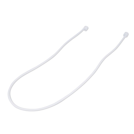 Devia V0 Earphone Strap priekš Apple Airpods - Balts - silikona virve / striķis bezvadu austiņām