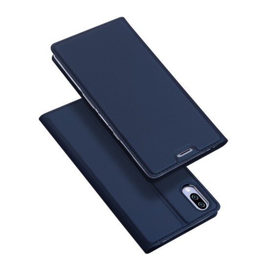 Dux Ducis Skin Pro series priekš Sony Xperia L3 I4312 - Tumši Zils - sāniski atverams maciņš ar magnētu un stendu (ādas maks, grāmatiņa, leather book wallet case cover stand)